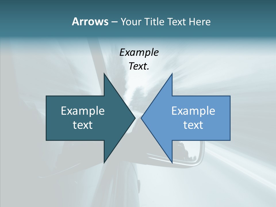 Rear View Drive Faster PowerPoint Template