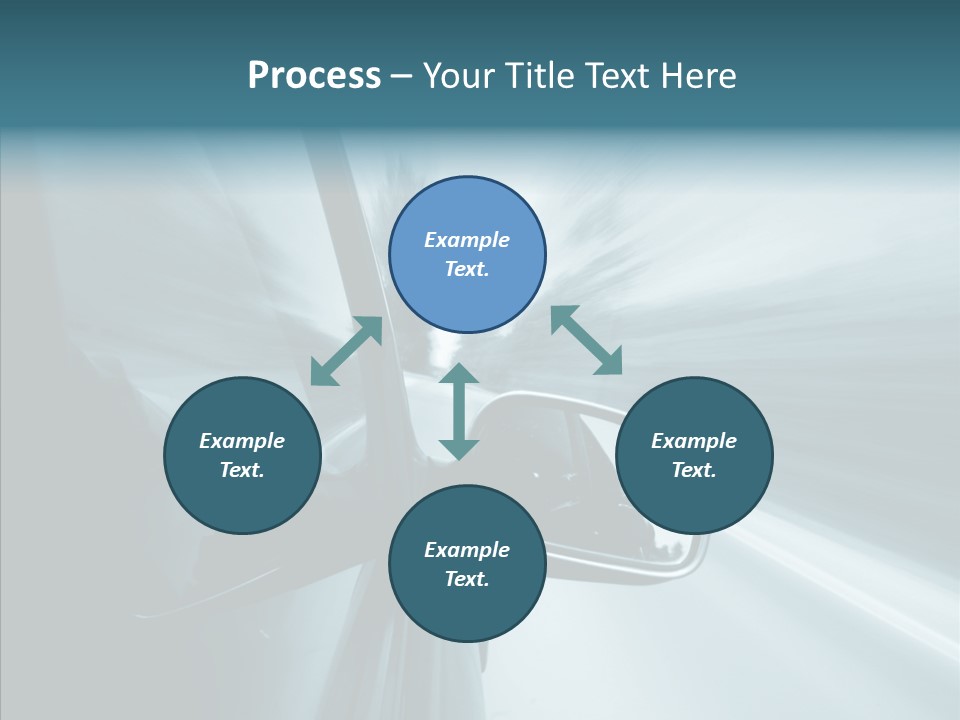 Rear View Drive Faster PowerPoint Template
