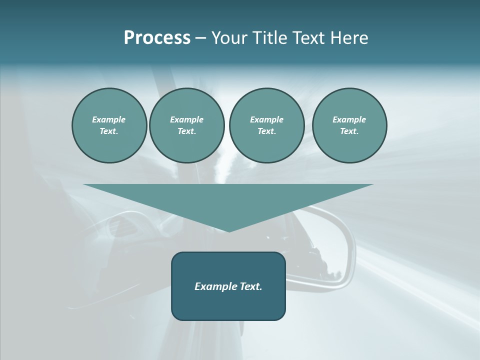 Rear View Drive Faster PowerPoint Template