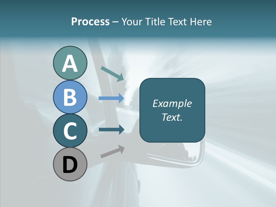 Rear View Drive Faster PowerPoint Template