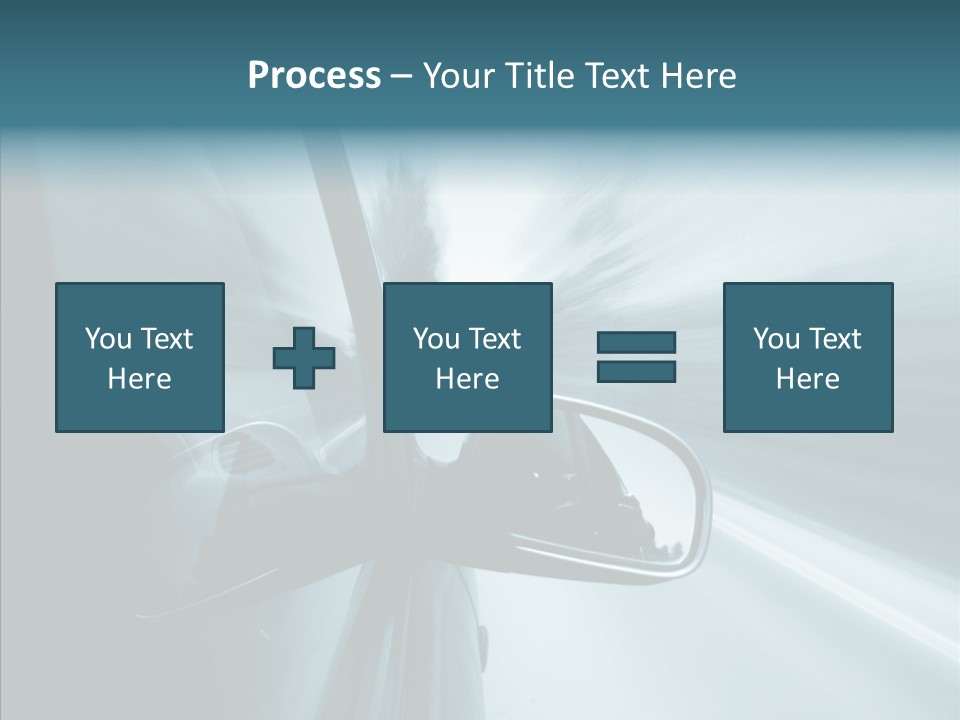 Rear View Drive Faster PowerPoint Template