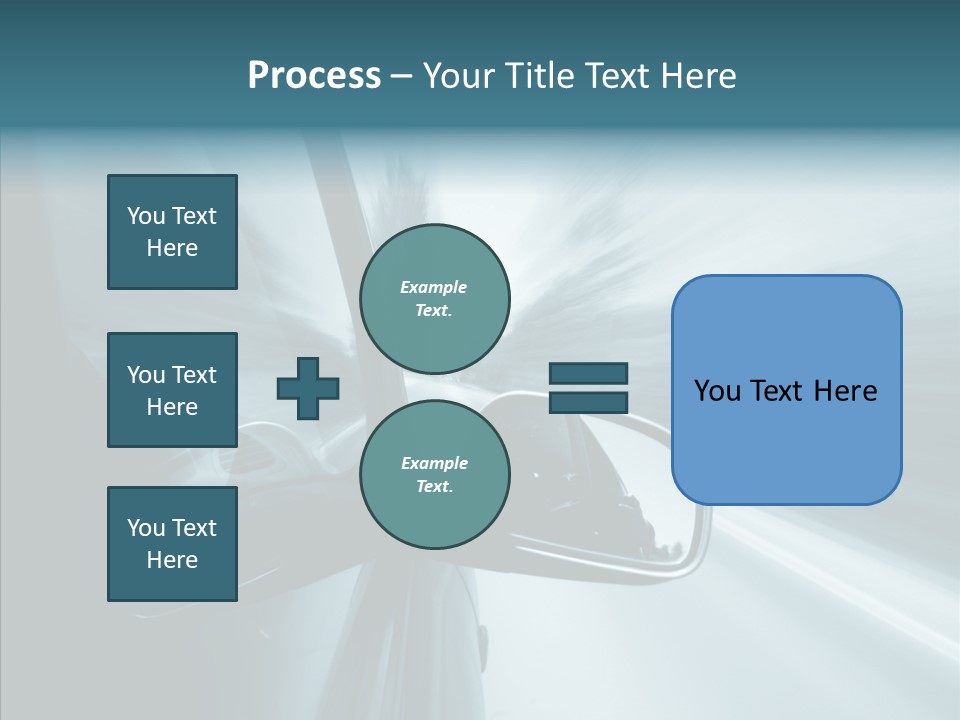 Rear View Drive Faster PowerPoint Template