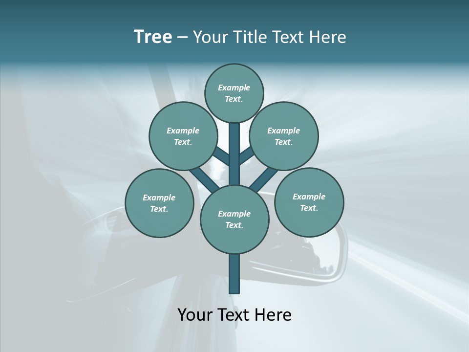 Rear View Drive Faster PowerPoint Template