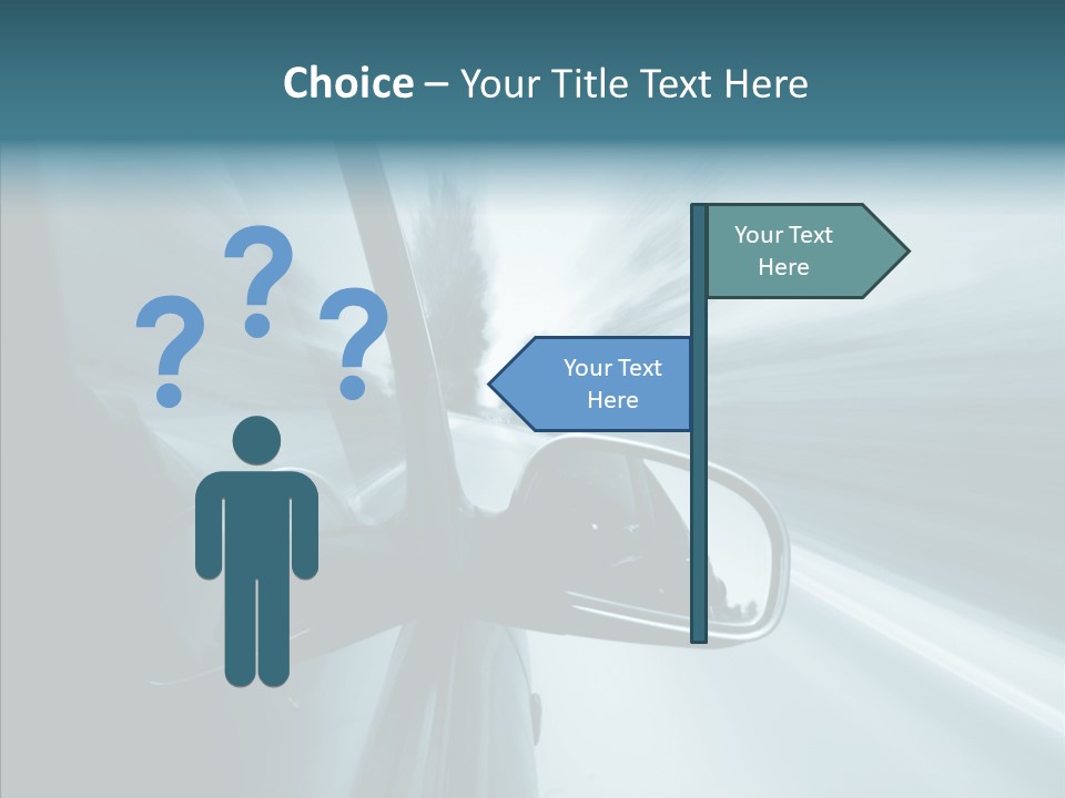 Rear View Drive Faster PowerPoint Template