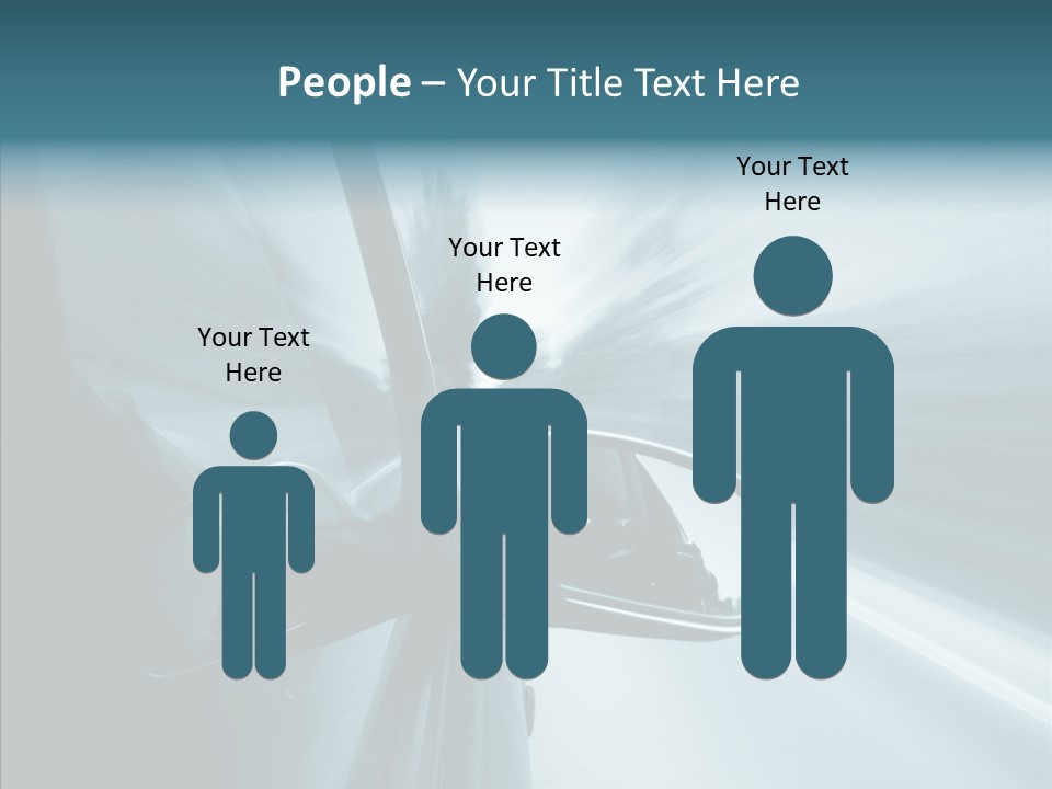 Rear View Drive Faster PowerPoint Template