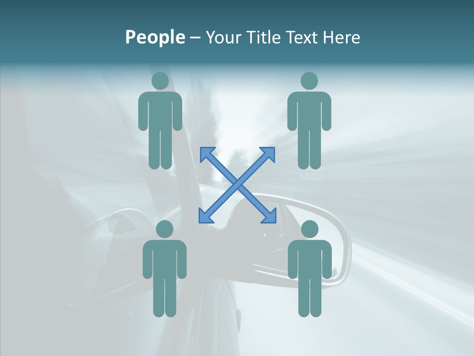 Rear View Drive Faster PowerPoint Template
