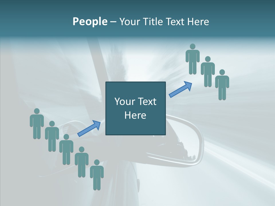 Rear View Drive Faster PowerPoint Template