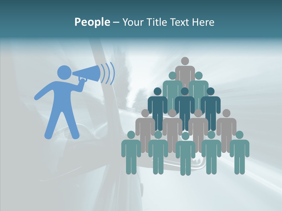 Rear View Drive Faster PowerPoint Template