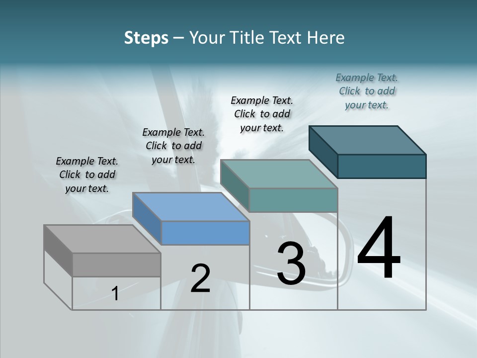 Rear View Drive Faster PowerPoint Template