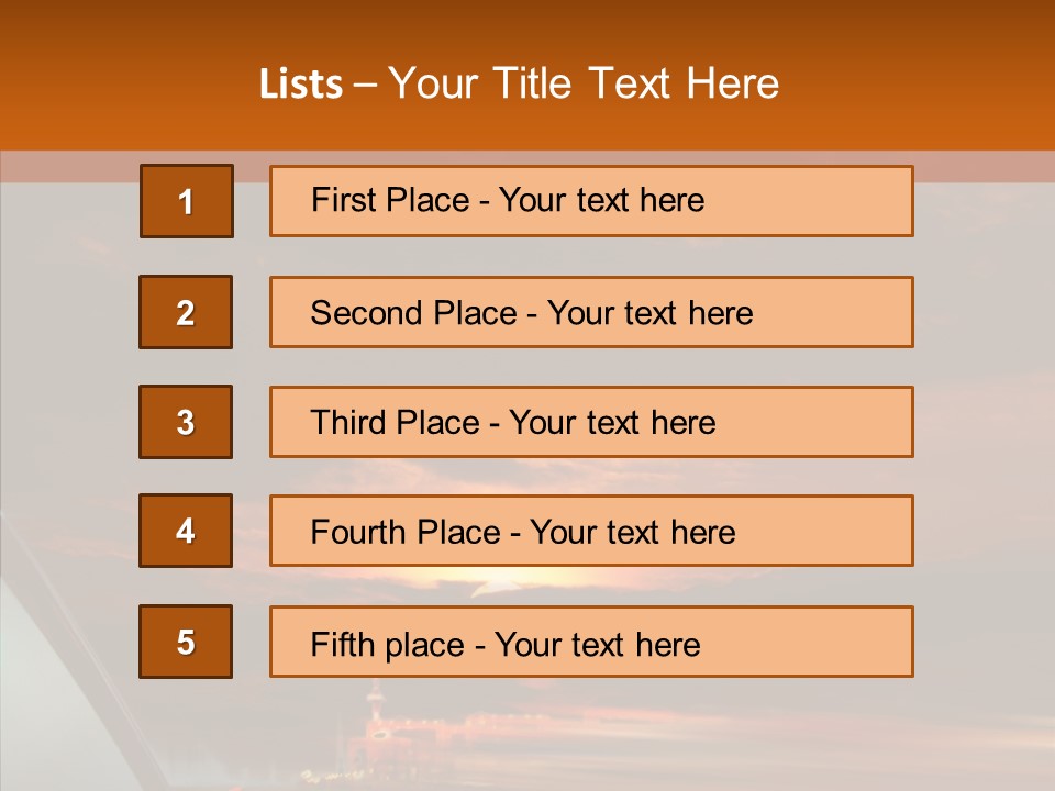 Racing Building Transport PowerPoint Template