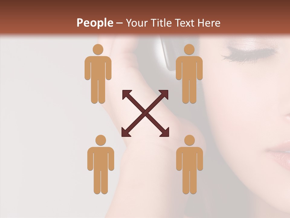 People Portrait Grey PowerPoint Template