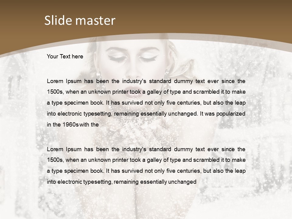 Beautiful Skin Lips PowerPoint Template
