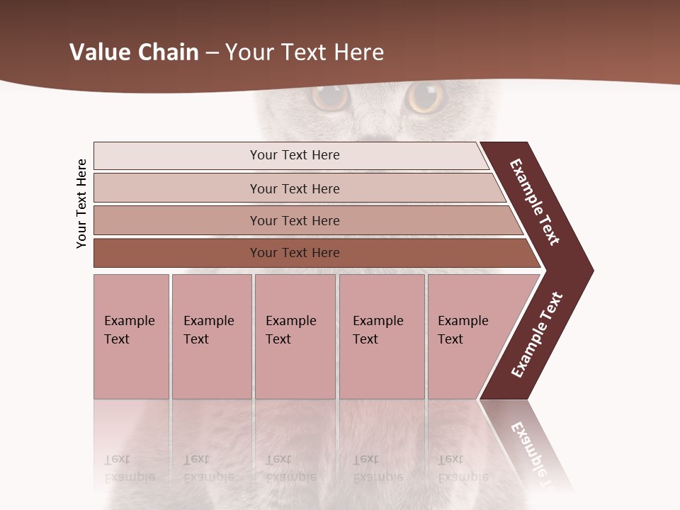 Beautiful Tail Feline PowerPoint Template