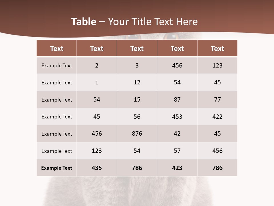 Beautiful Tail Feline PowerPoint Template