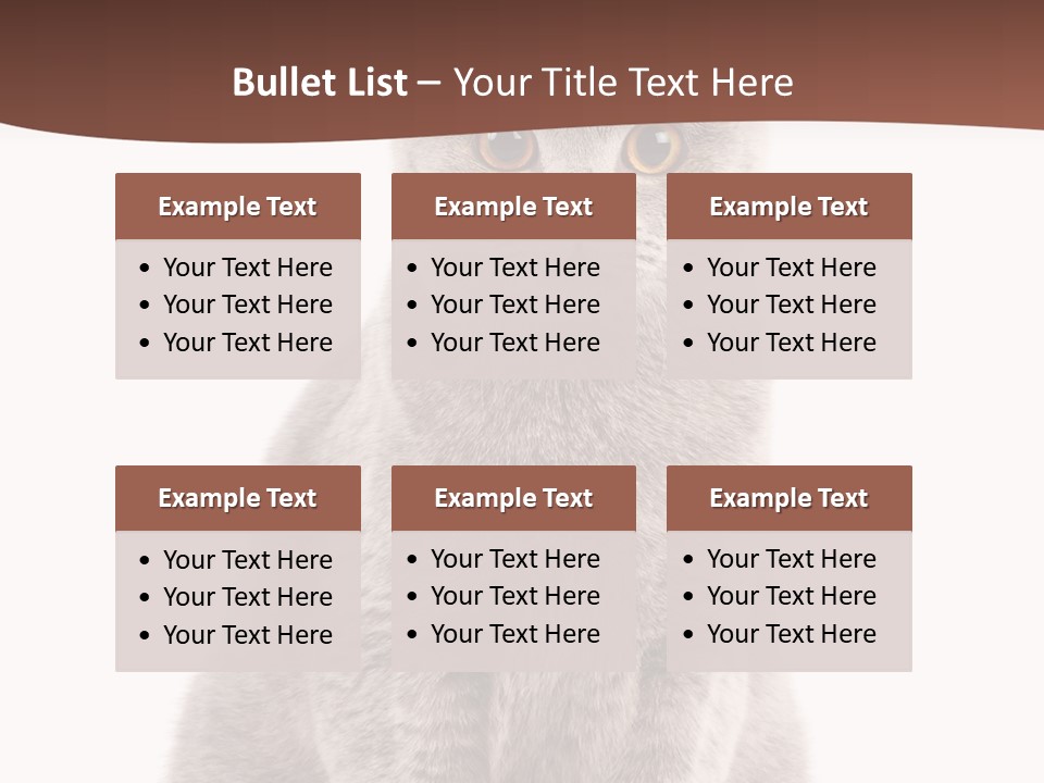 Beautiful Tail Feline PowerPoint Template