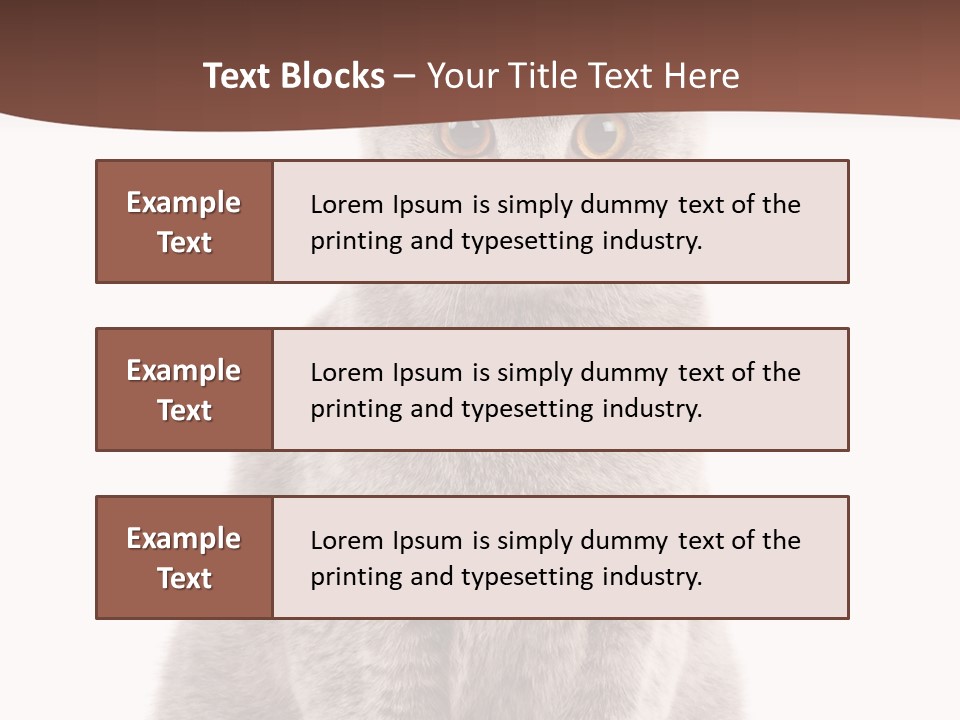 Beautiful Tail Feline PowerPoint Template