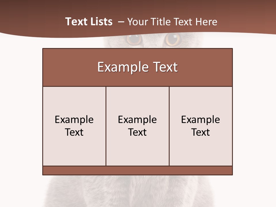 Beautiful Tail Feline PowerPoint Template