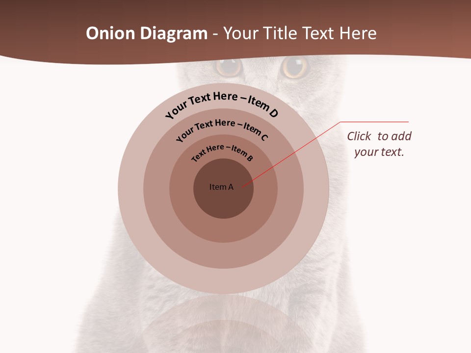 Beautiful Tail Feline PowerPoint Template