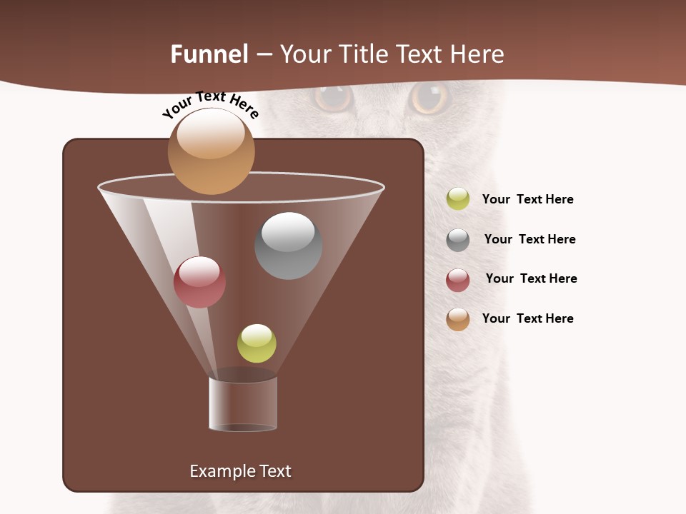 Beautiful Tail Feline PowerPoint Template