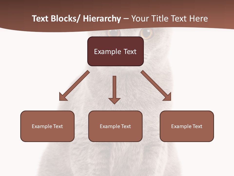 Beautiful Tail Feline PowerPoint Template