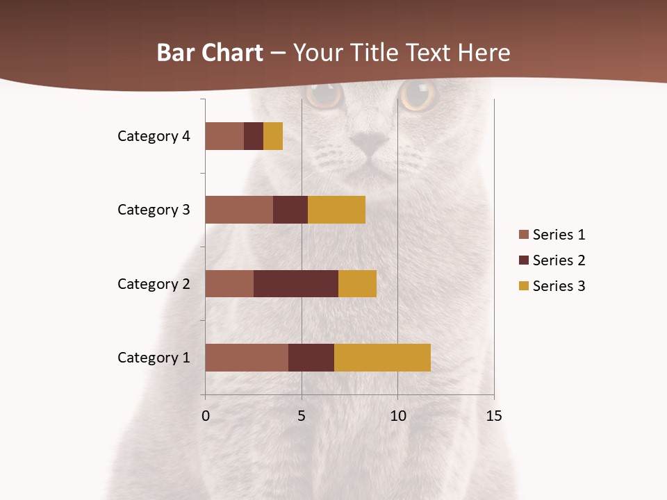 Beautiful Tail Feline PowerPoint Template