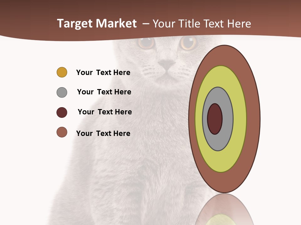 Beautiful Tail Feline PowerPoint Template