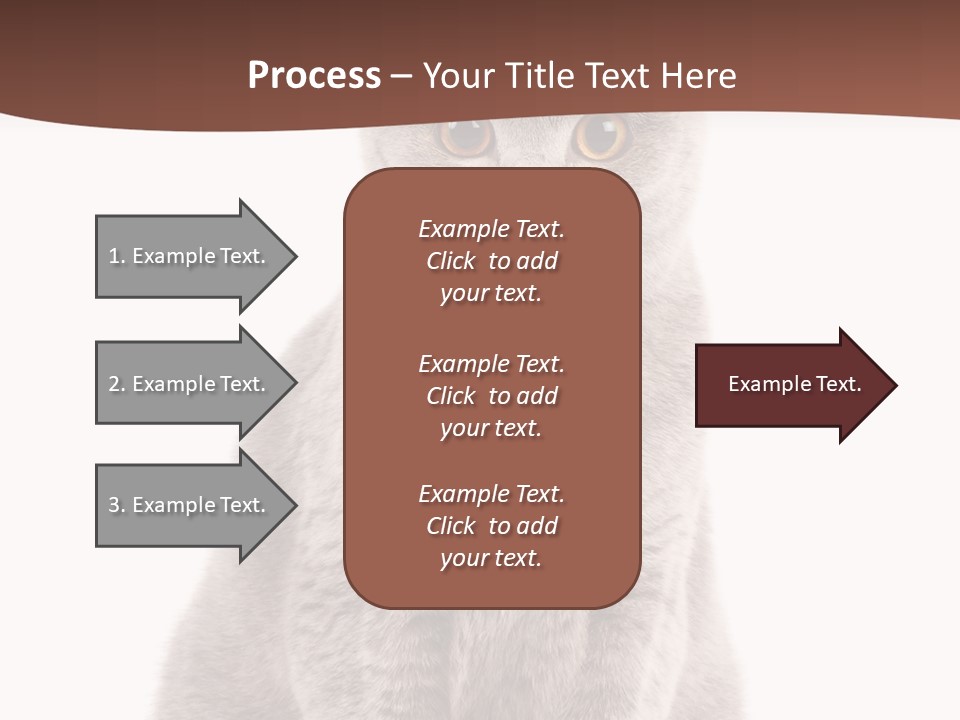Beautiful Tail Feline PowerPoint Template