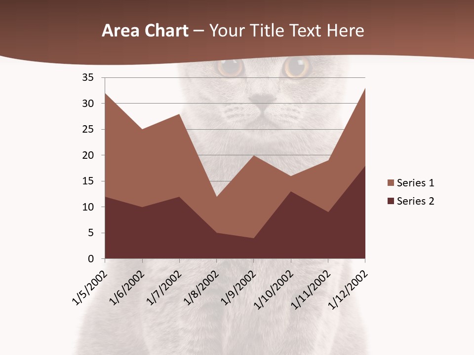Beautiful Tail Feline PowerPoint Template