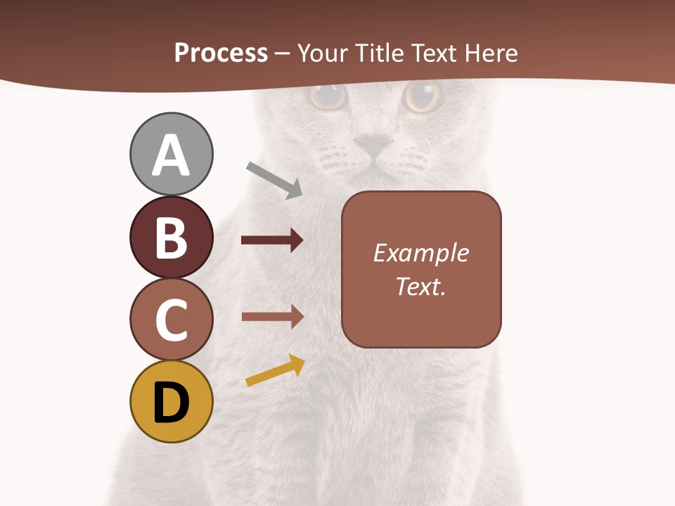 Beautiful Tail Feline PowerPoint Template