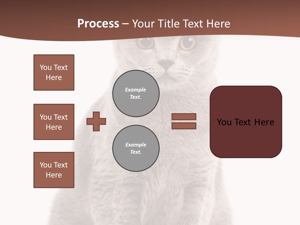 Beautiful Tail Feline PowerPoint Template
