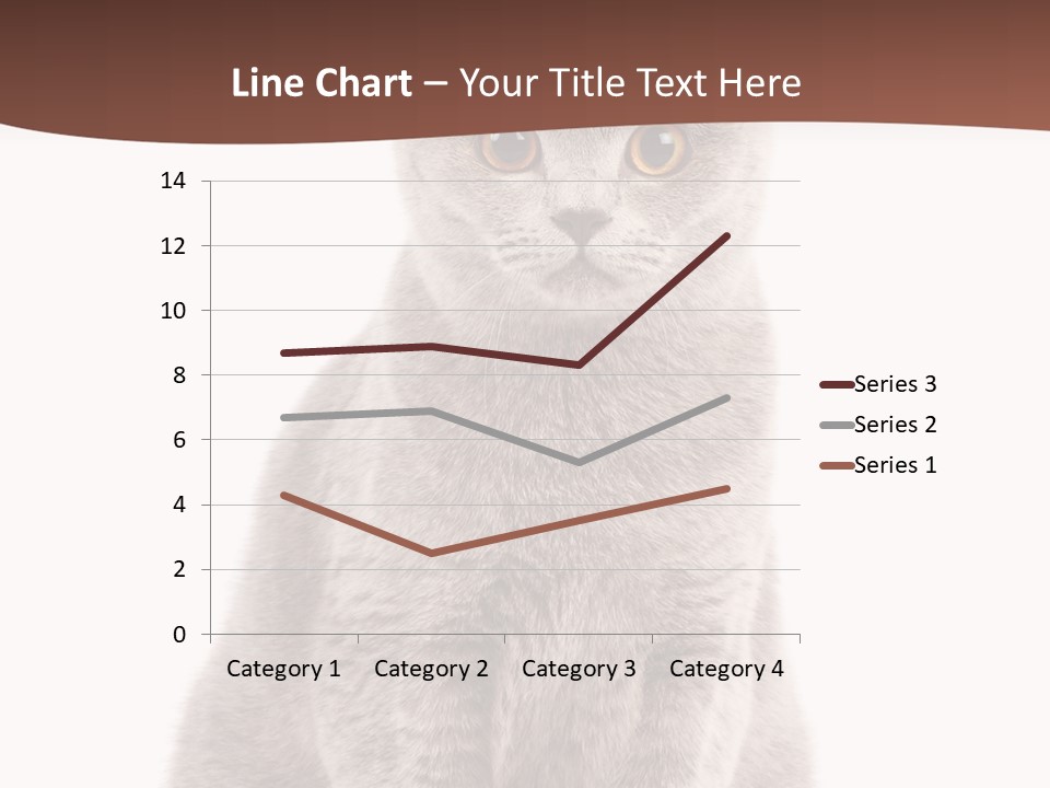 Beautiful Tail Feline PowerPoint Template