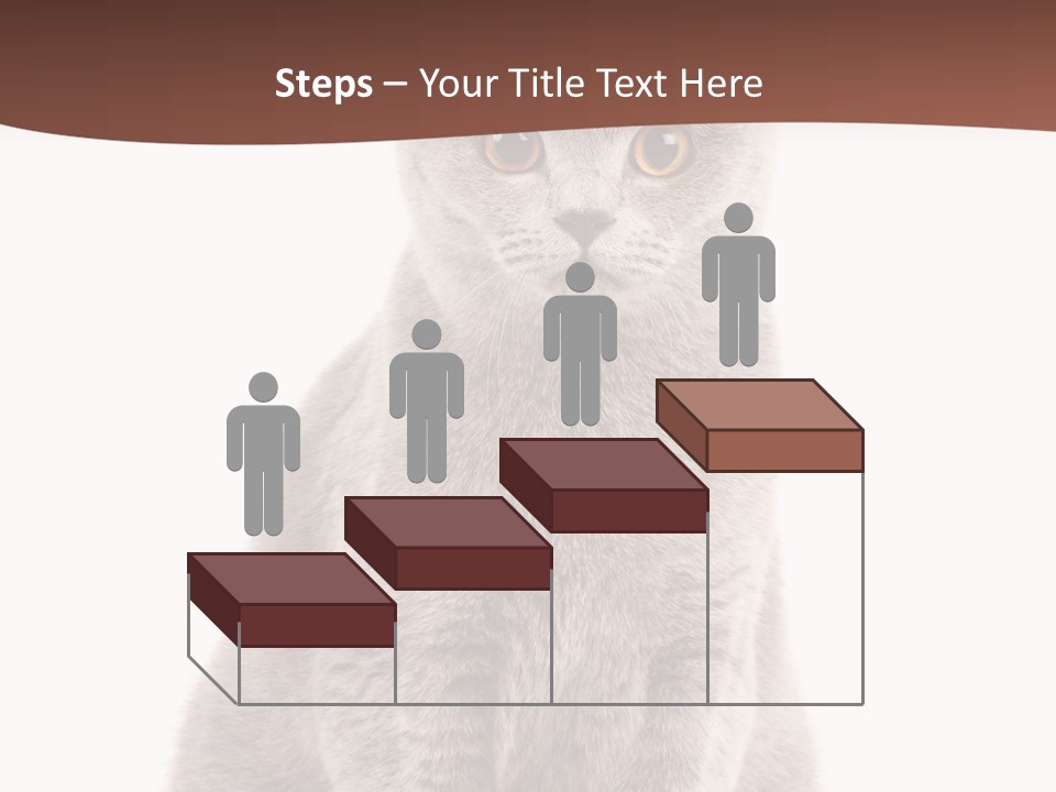 Beautiful Tail Feline PowerPoint Template