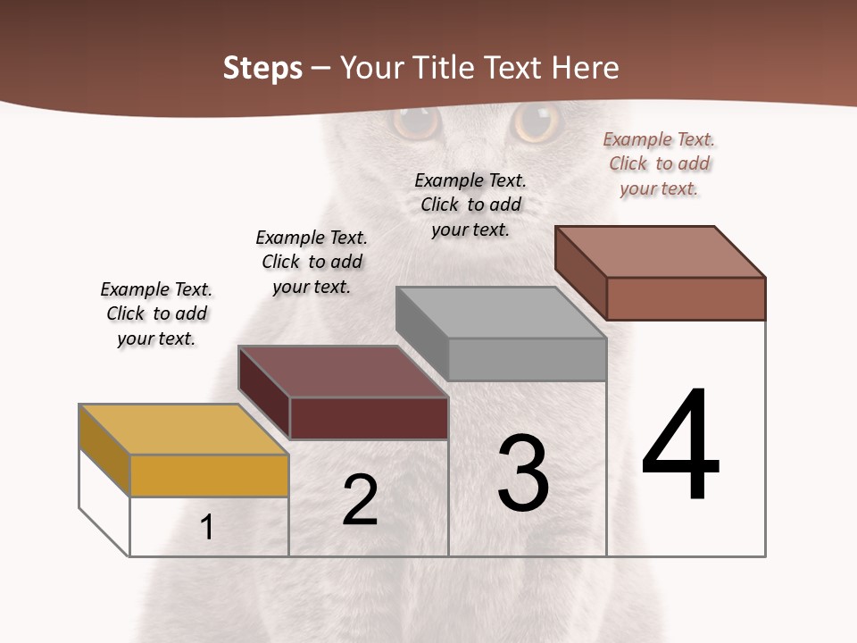 Beautiful Tail Feline PowerPoint Template