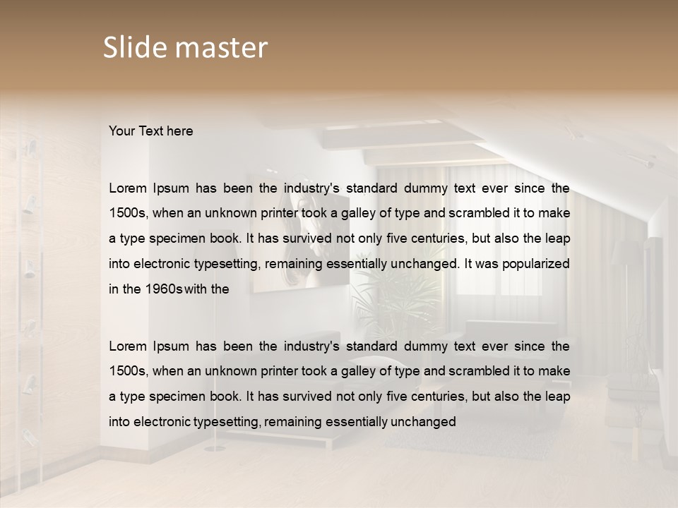 Sconce Colonnade Photo PowerPoint Template