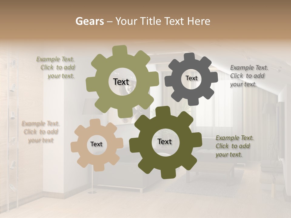 Sconce Colonnade Photo PowerPoint Template