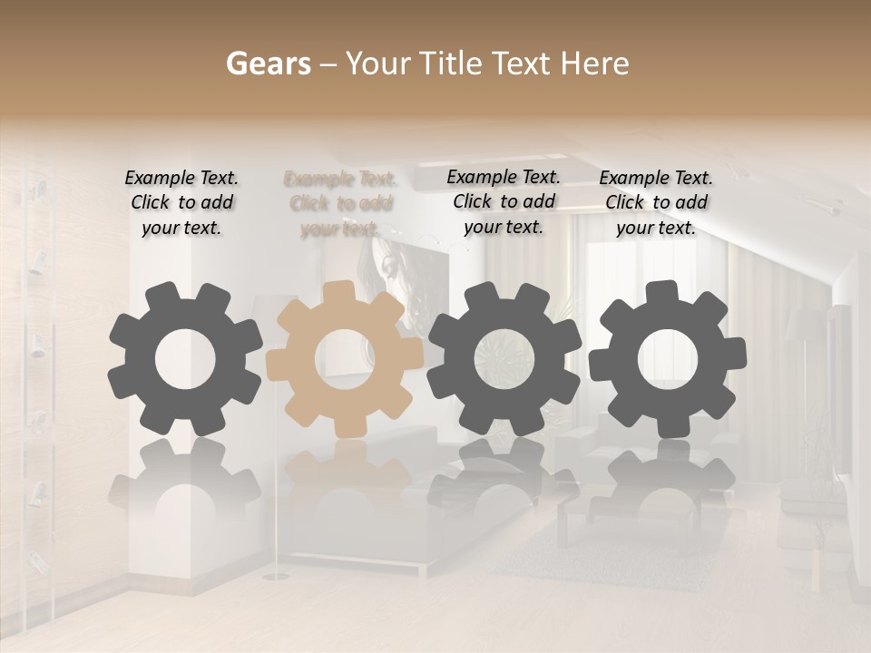 Sconce Colonnade Photo PowerPoint Template