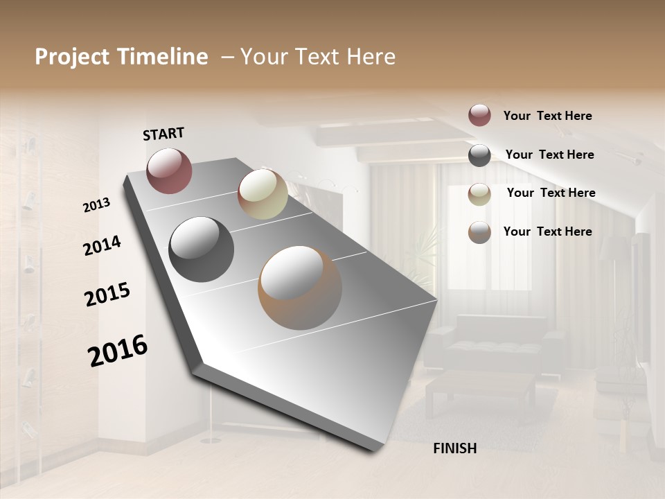 Sconce Colonnade Photo PowerPoint Template