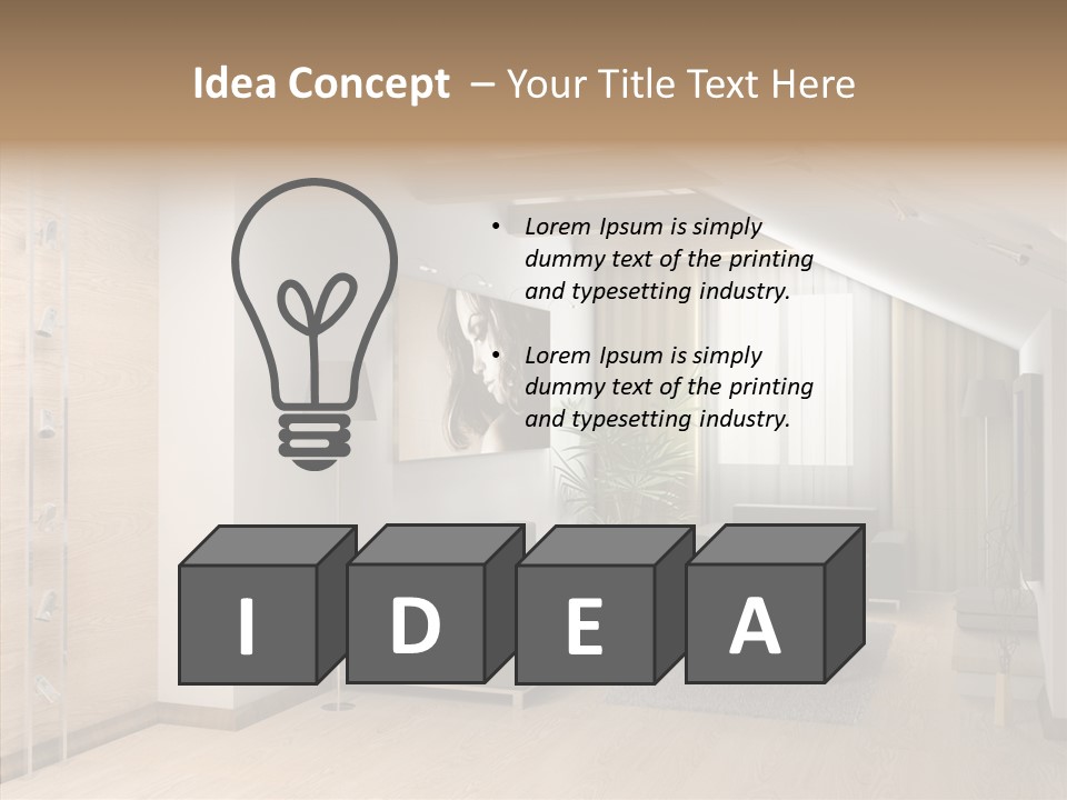 Sconce Colonnade Photo PowerPoint Template