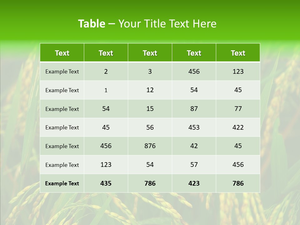 Yellow Paddy Cropland PowerPoint Template