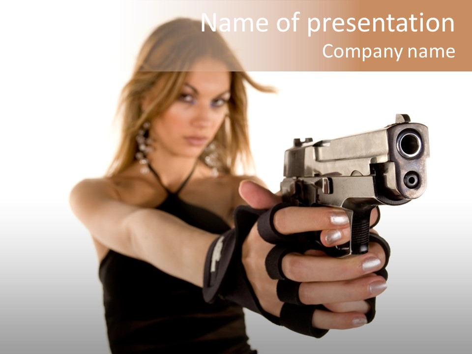 Firearm Gorgeous Calibre PowerPoint Template