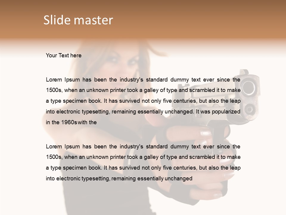 Firearm Gorgeous Calibre PowerPoint Template