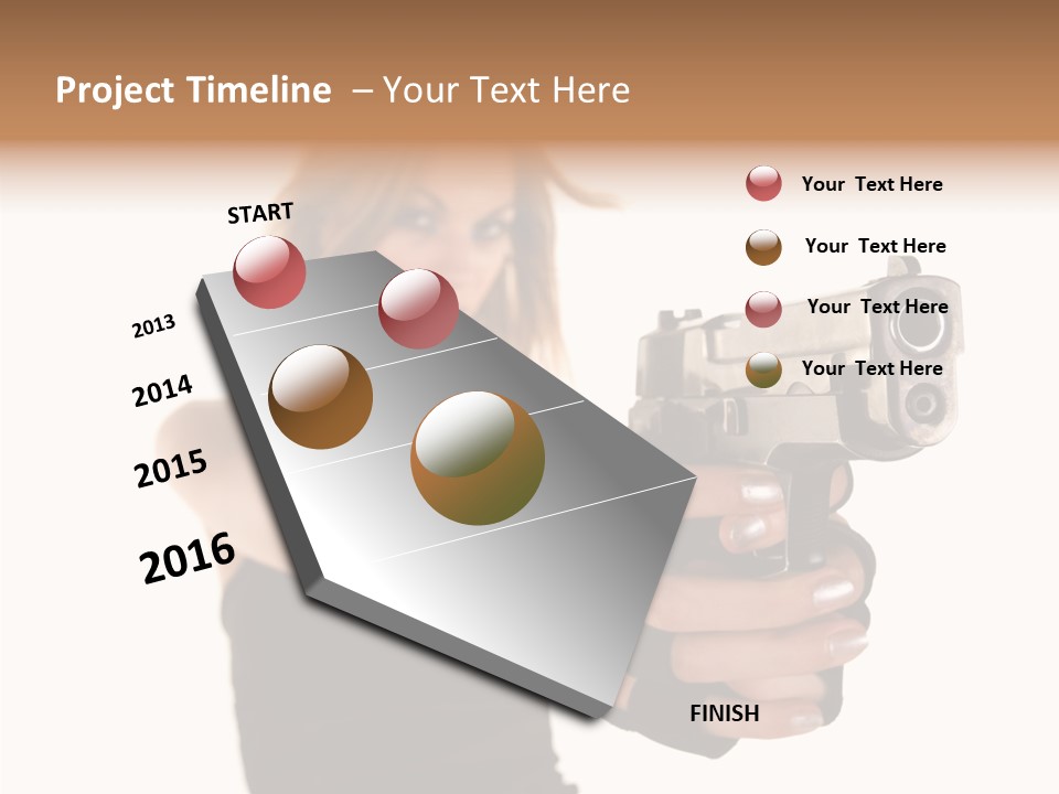 Firearm Gorgeous Calibre PowerPoint Template