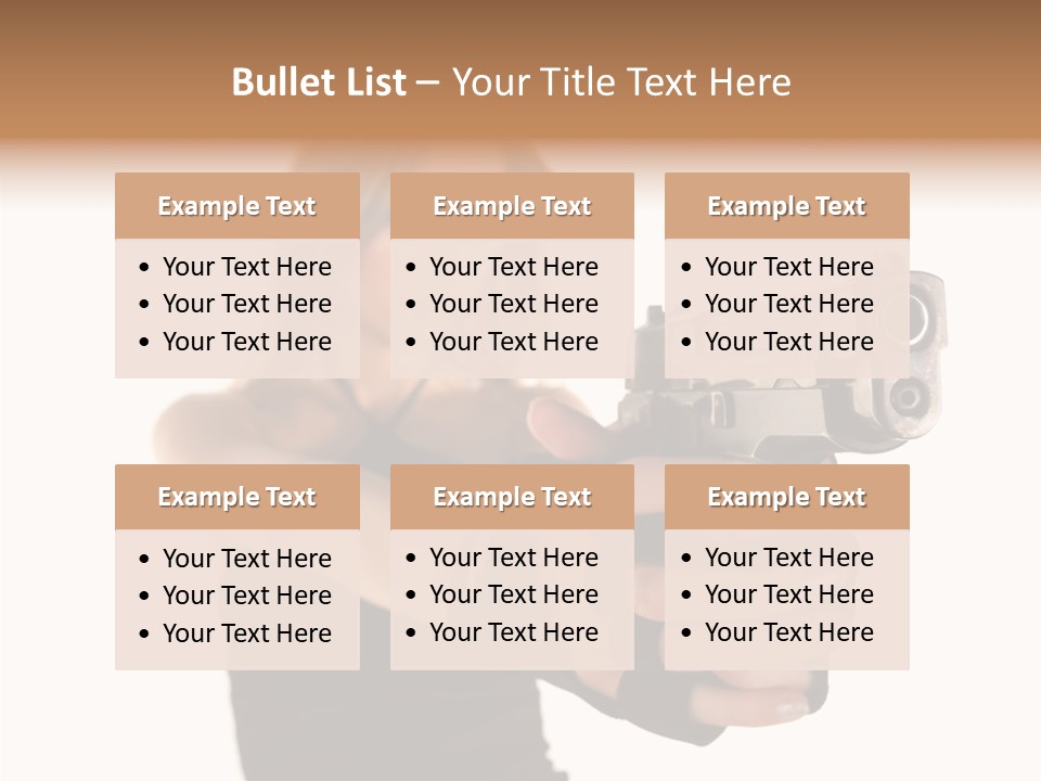 Firearm Gorgeous Calibre PowerPoint Template