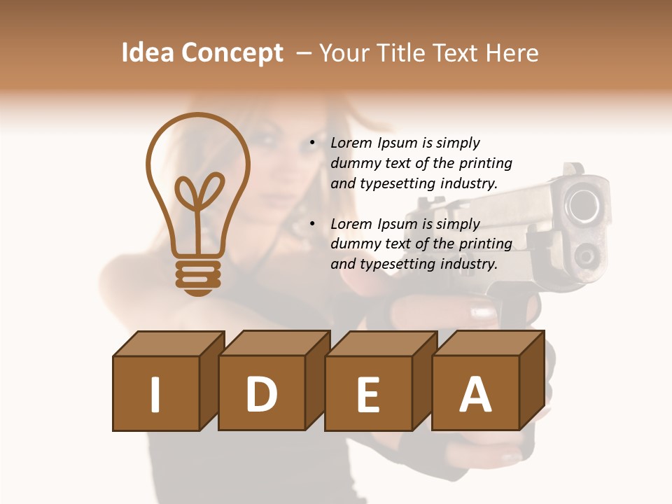 Firearm Gorgeous Calibre PowerPoint Template