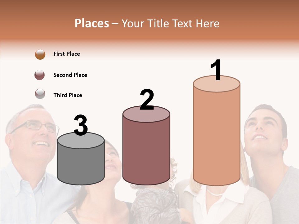 A Group Of People Are Looking Up At The Sky PowerPoint Template