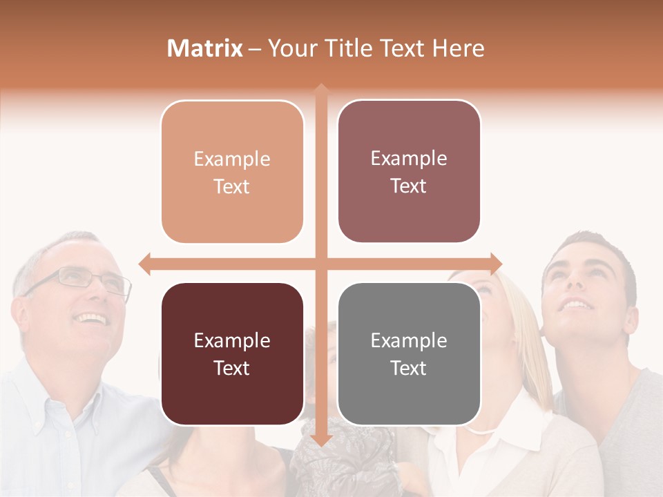 A Group Of People Are Looking Up At The Sky PowerPoint Template