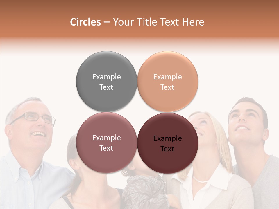 A Group Of People Are Looking Up At The Sky PowerPoint Template