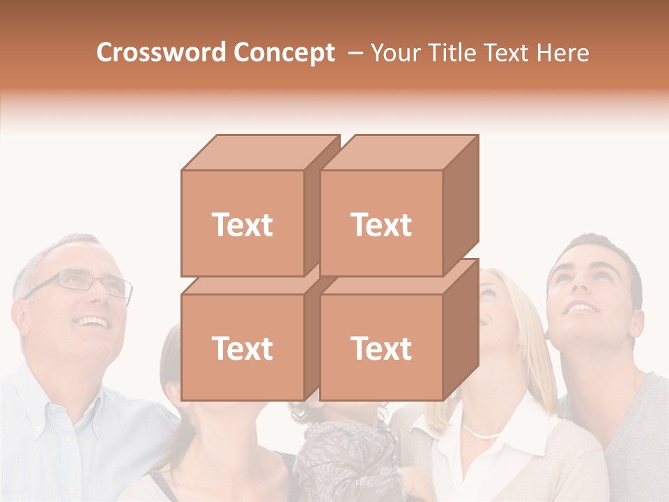 A Group Of People Are Looking Up At The Sky PowerPoint Template