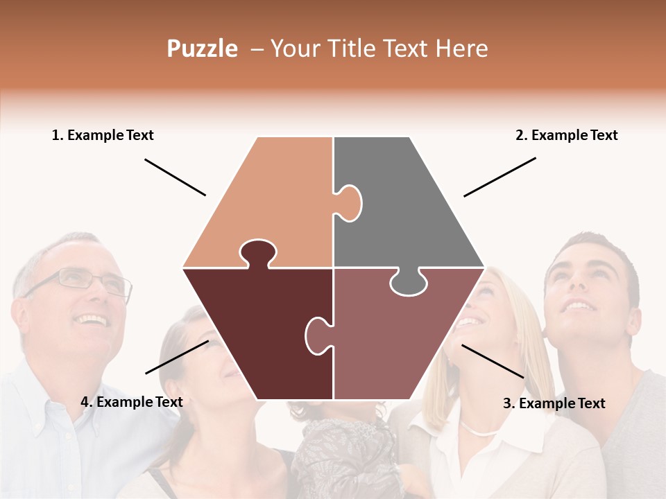 A Group Of People Are Looking Up At The Sky PowerPoint Template