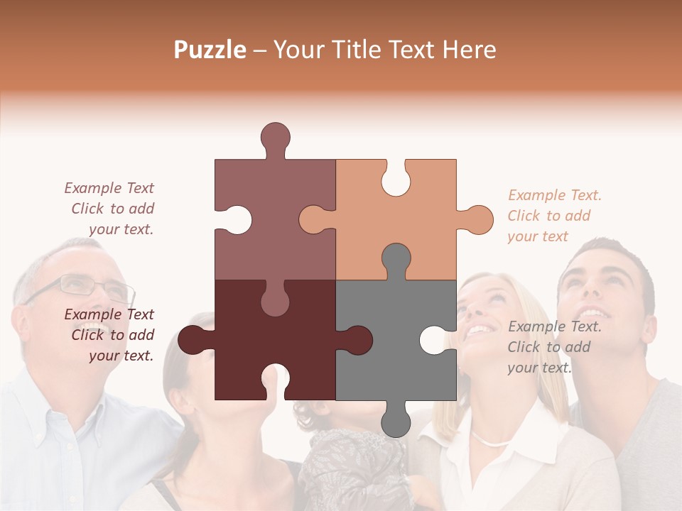 A Group Of People Are Looking Up At The Sky PowerPoint Template
